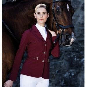 NWT Horsewear Burgundy Show Coat, Medium